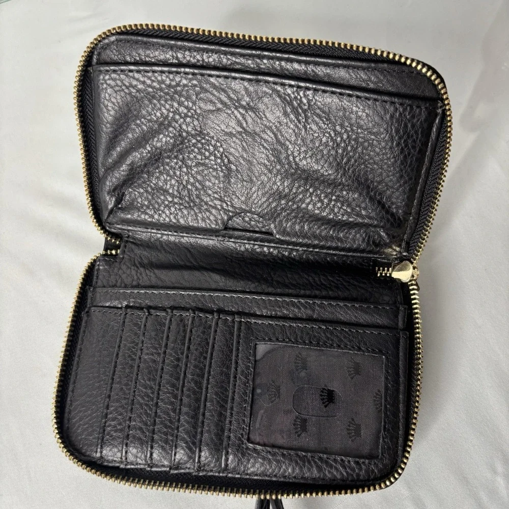Juicy Couture black/gold compact wristlet Y2K Millennial 2000s